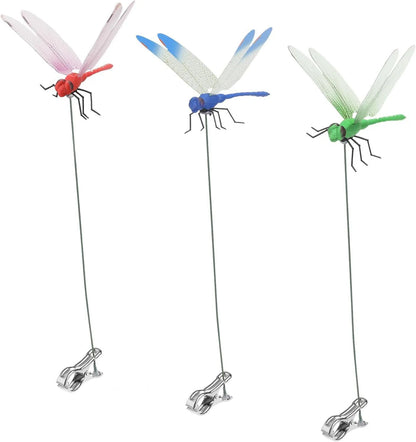 Simulation Dragonfly Shape Decoration Clip Creative Outdoor Garden Lawn Yard Ornament Insect Fly Repellent Home Landscape Decor