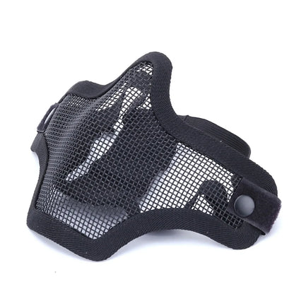 Steel Mesh Half Face Protective Mask Breathable Outdoor Training Face Guard for Airsoft Sports Activities 보호 마스크