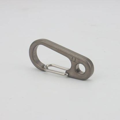 3pcs Gray Titanium Alloy Keychain EDC Outdoor Tool Titanium Buckle Key Ring