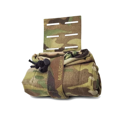 Tactical Foldable Bag Airsoft EDC Molle Foldable Bag Gear Hunting Recycling Storage Carrier Waist Pouch Multicam 500D