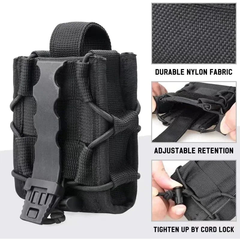Molle Tactical Handcuffs Pouch Shackles Holder Case Universal Handcuffs Holster Quick Release Standard Chain Cuffs for Vest