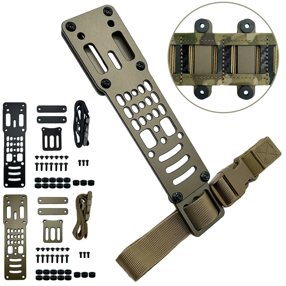 Tactical Drop Leg Carry Platform Metal Modular Adjustable Pistol Holster Adapter Compatible QLS Airsoft Adapter Accessories
