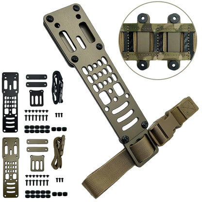 Tactical Drop Leg Carry Platform Metal Modular Adjustable Pistol Holster Adapter Compatible QLS Airsoft Adapter Accessories