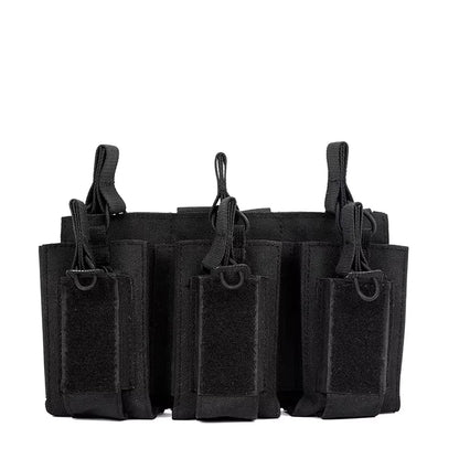 Open Top Triple Mag Pouch MOLLE Tactical Magazine Storage Holder Fit M4 M16 AK Outdoor Hunting Backpack Carry Gear
