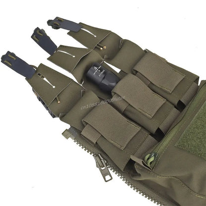 V5 FCPC Back Panel Zipper on Backplate Airsoft Vest Expansion Bag Triple Pouch Plate Carrier Tactical Supplement Accessories