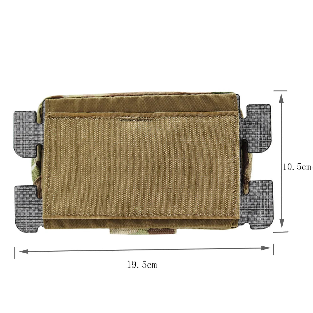 VULPO Tactical FCPC Vest MOLLE Adapt Admin Panel Pouch Chest Expansion Sub Bag Utility Map Pouch For Hunting Airsoft Vest