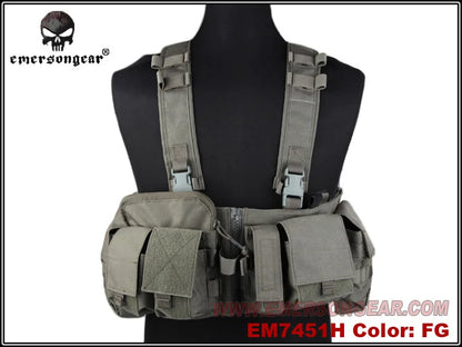 Emerson Tactical MF Style UW Gen V Split Front Chest Rig Lightweight Detachable W Zipper Buckle