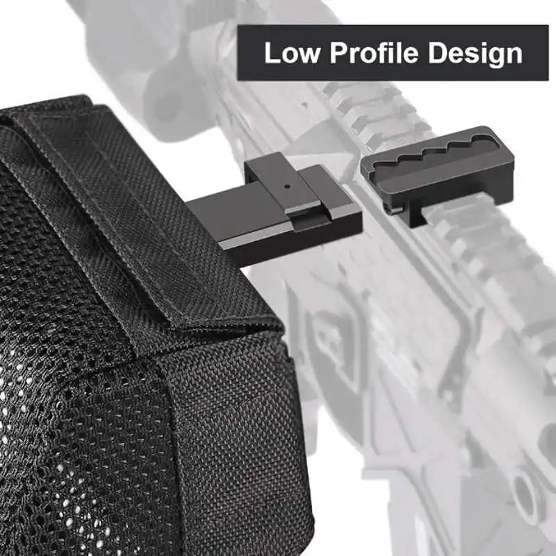 Heat Resistant Brass Catcher for AR Thickened Nylon Cartridge Casing Shell Catcher Net with Quick Release Zipper, Picatinny Rail Mounts - Holds 100+ Casings