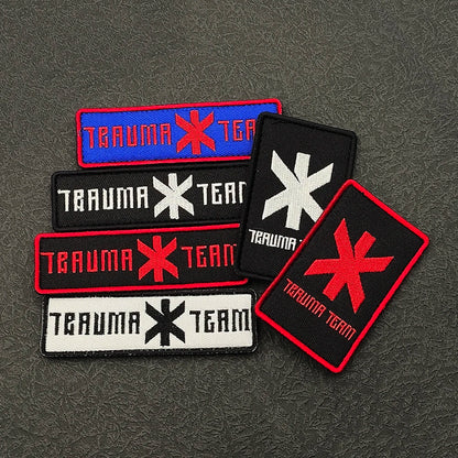 Trauma Team Embroidered Rescue Patches Arasaka Fabric Accessories Patches With Hook&Loop For Jacket Shoulder DIY Sew-on