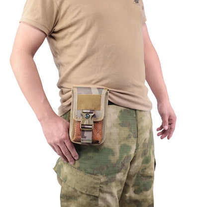 Tactical Double-layer Phone Pouch Hunting Camouflage Molle Bags Outdoor Hunting Molle Fanny Bag Waist Bag Outdoor Sport Bag