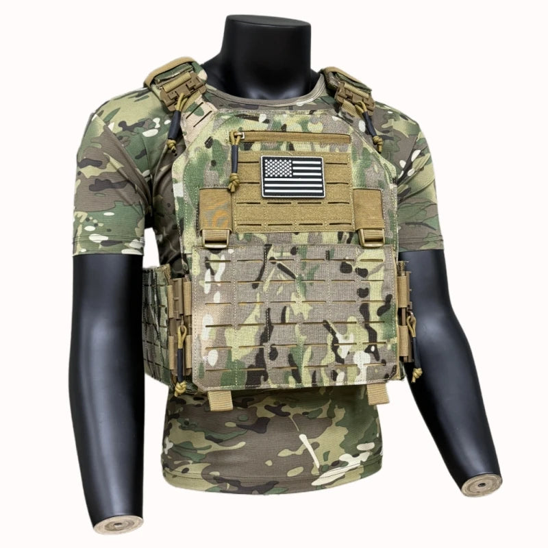 Men's Tactical Hunting Vest Breathable Lightweight Molle Vest Outdoor Camping Shooting Wargame Protective Gear