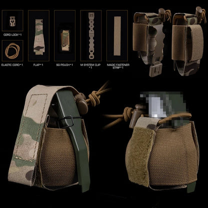 M67 Grenade Pouch Rgd-5 Storage Bag Tactical Plate Carrier Molle Equipment Mini Elastic Fixed Pocket Grenade Holder Tool Bag