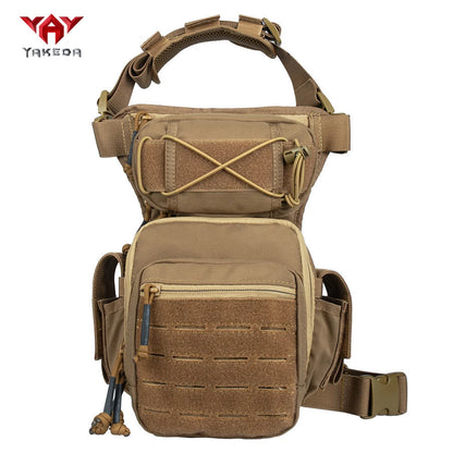 YAKEDA Outdoor Large Capacity Leg Bag with Dual External Pockets, Multi-Space Storage Bag for Camping and Hiking