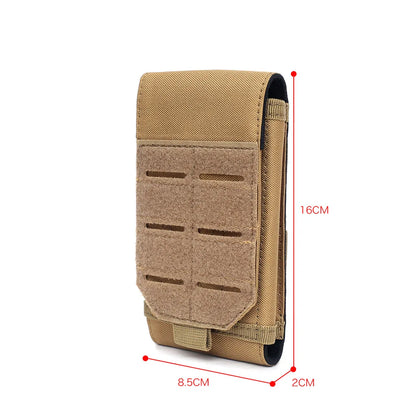 Outdoor Sports Molle Phone Pouch Laser Cut Molle Phone Pouch Waist Pack Camping Hiking Hunting Accessories EDC Tool Bag