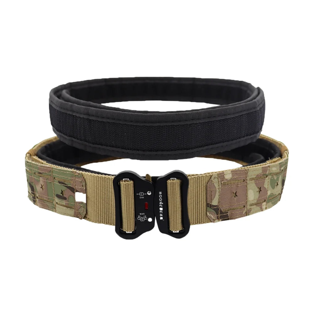 High Quality Tactical 2 inch Combat Belt Quick Release Metal Buckle MOLLE Mens Belts Camo 3415