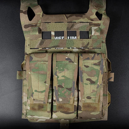 Tactical Triple Magazine Pouch 5.56 M4 Airsot Flip Cover Mag Pouch for AVS SPC JPC 2.0 Vest Wargame Mag Pouch