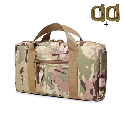 Outdoor multi-purpose handbag, casual storage bag, main bag, double zipper, portable handle design
