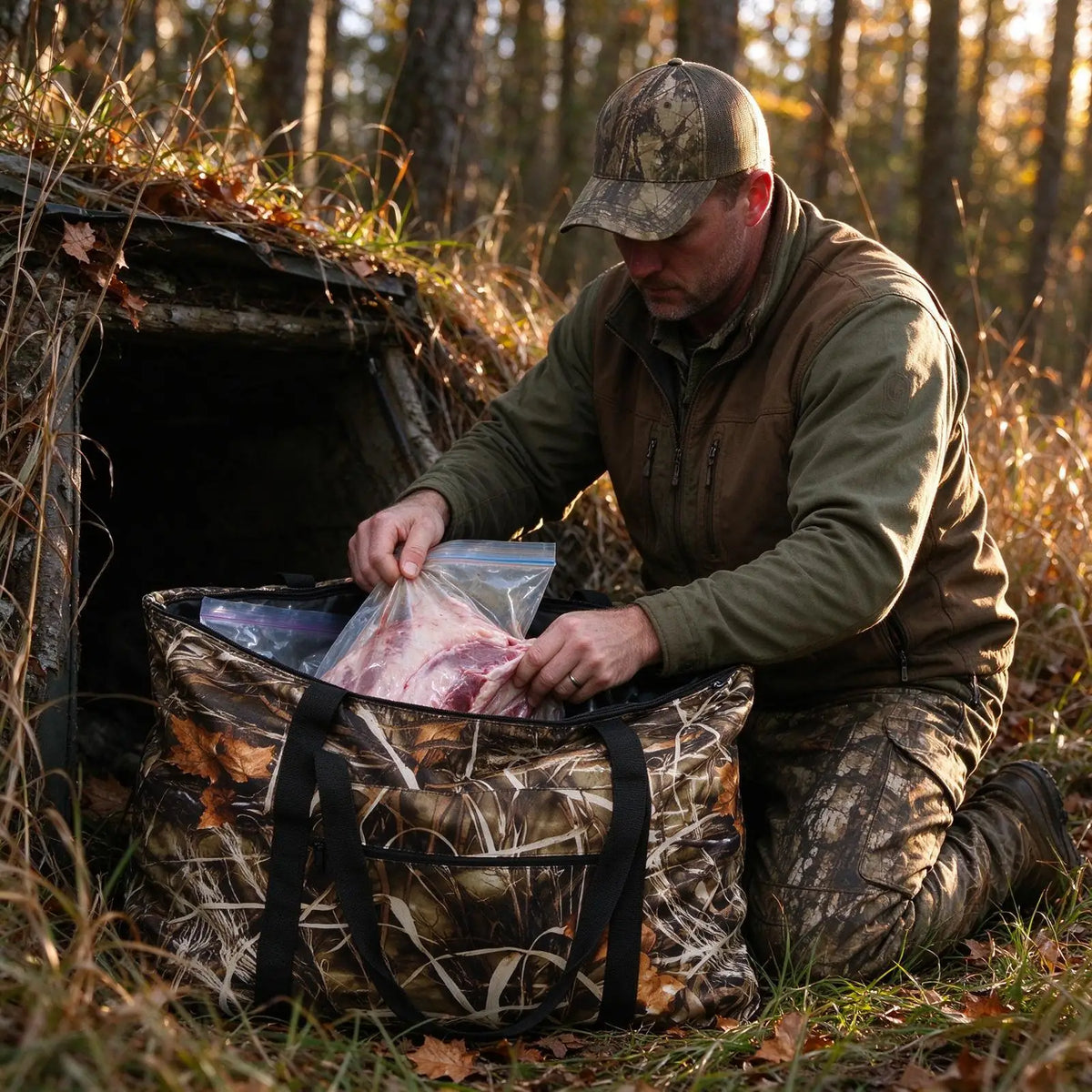 Hunting Bags For Men Waterproof Scent Control Meat Carry Tote 600D Oxford Cloth Hunting Gear Storage Bag With Handles For Men