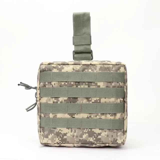 Hunting Thigh Molle Pack Nylon Tactical Drop Leg Bag Camping Cycling  Hunting CS Hanging Tactical Tool Bag High Capacity