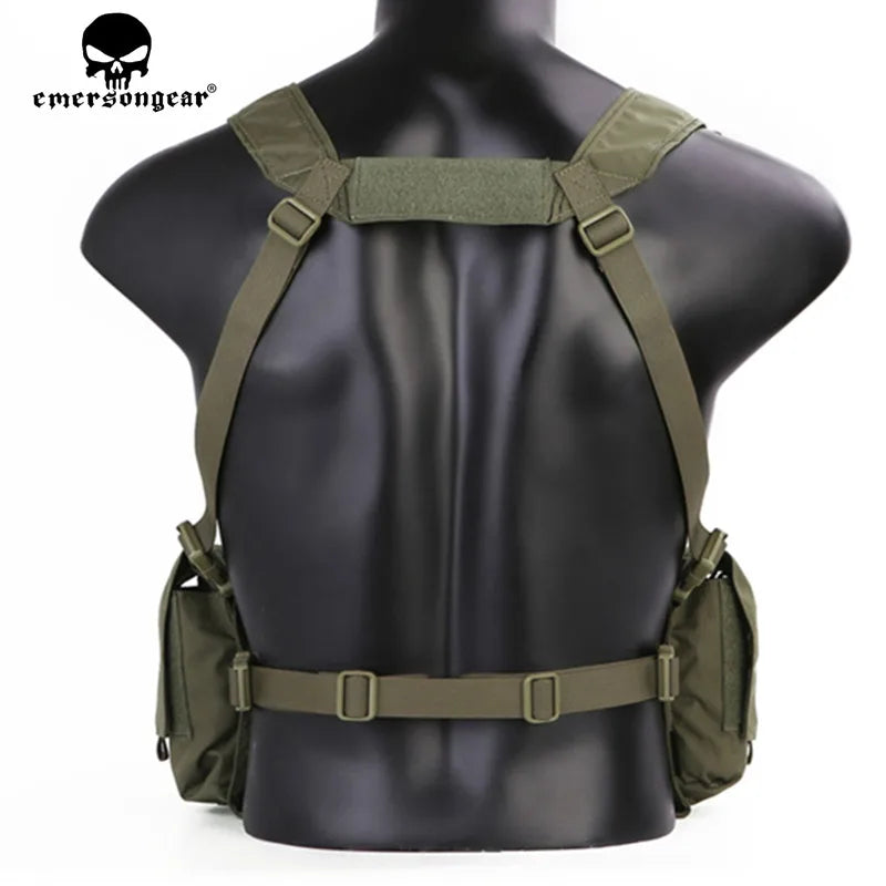 Emersongear MF Style Tactical Chest Rig UW Gen IV Hunting Vest Harness Split Front Carrier Waist Mag Bag