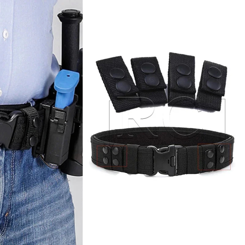 4Pcs Tactical Belt Buckle Heavy Duty Belt Keeper Portable Webbing Strap Military Belt Equipment Accessories for Outdoor Sports