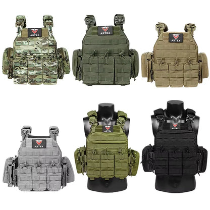 Tactical Vest Outdoor Hunting Plate Carrier Protective Adjustable Vest Airsoft Carrier Combat Equipment Outdoor Hunting Vest