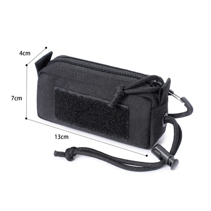Mini Molle Pouch EDC Wallet Belt Waist Pack Bag Utility Key Purse Outdoor Hunting Hiking Camping Accessories Organizer Bags