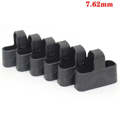 6PCS 7.62/5.56/9mm Fast Magazine Rubber Holster for M4 M16 AR15 AK GL 17 M9 Mag Pouch Sleeve Rubber Slip Cover Hunting Gear