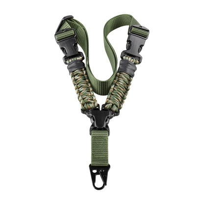 Vertical Single Point Gun Sling Shoulder Strap Metal Buckle With Braided Paracord Rifle Shot Gun Strap Belt Rope Hunt
