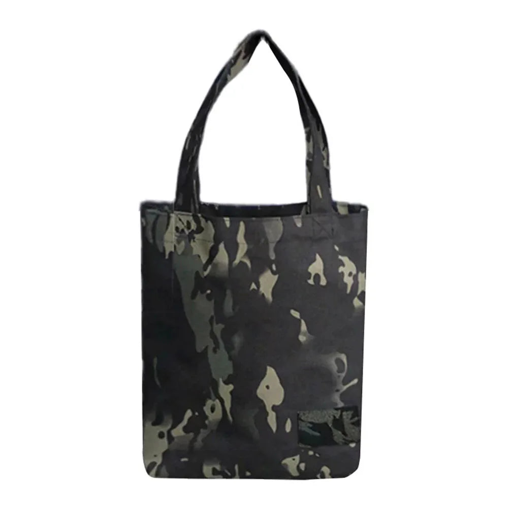 Tactical Camo Tote Bag Multi-Purpose Waterproof Oxford Storage Pouch Heavy Duty Canvas Carry Bag for Hunting Fishing Camping