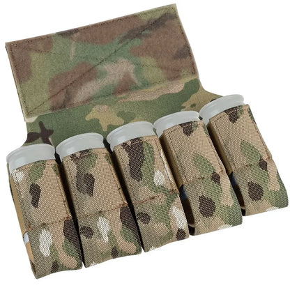 Airsoft M203 Grenade Sub Pouch 5 Round 40MM Banger Hanger Chest Rig Abdominal Tactical Vest Plate Carrier Accessories
