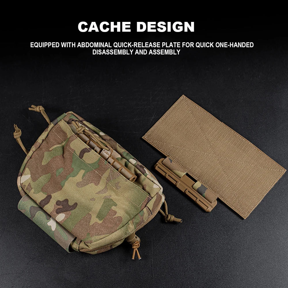 Tactical Raid Drop Down Pouch Detachable Militar Hunting Vest Abdominal Dump Drop Pouch Fanny Pack ARC Vest/Chest Rig Accessory