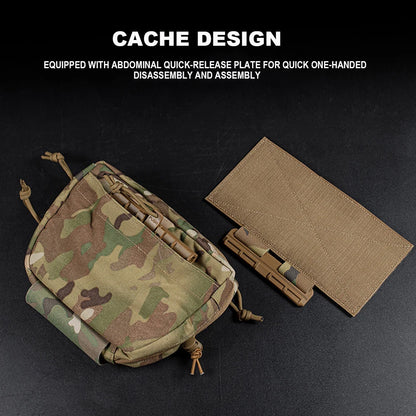 Tactical Raid Drop Down Pouch Detachable Militar Hunting Vest Abdominal Dump Drop Pouch Fanny Pack ARC Vest/Chest Rig Accessory