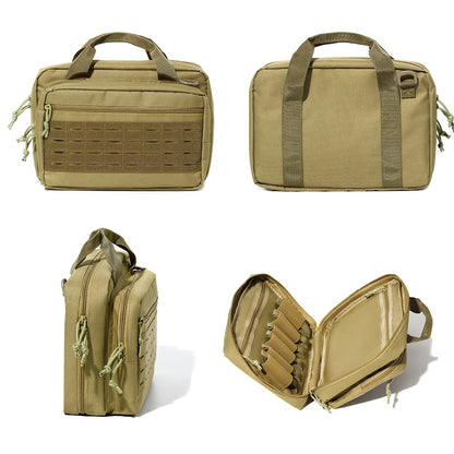 Tactical Handgun Bag 600D Oxford Gun Range Bag Concealed Pistol Storage Bag Magazine Pouch Hunting Accessories