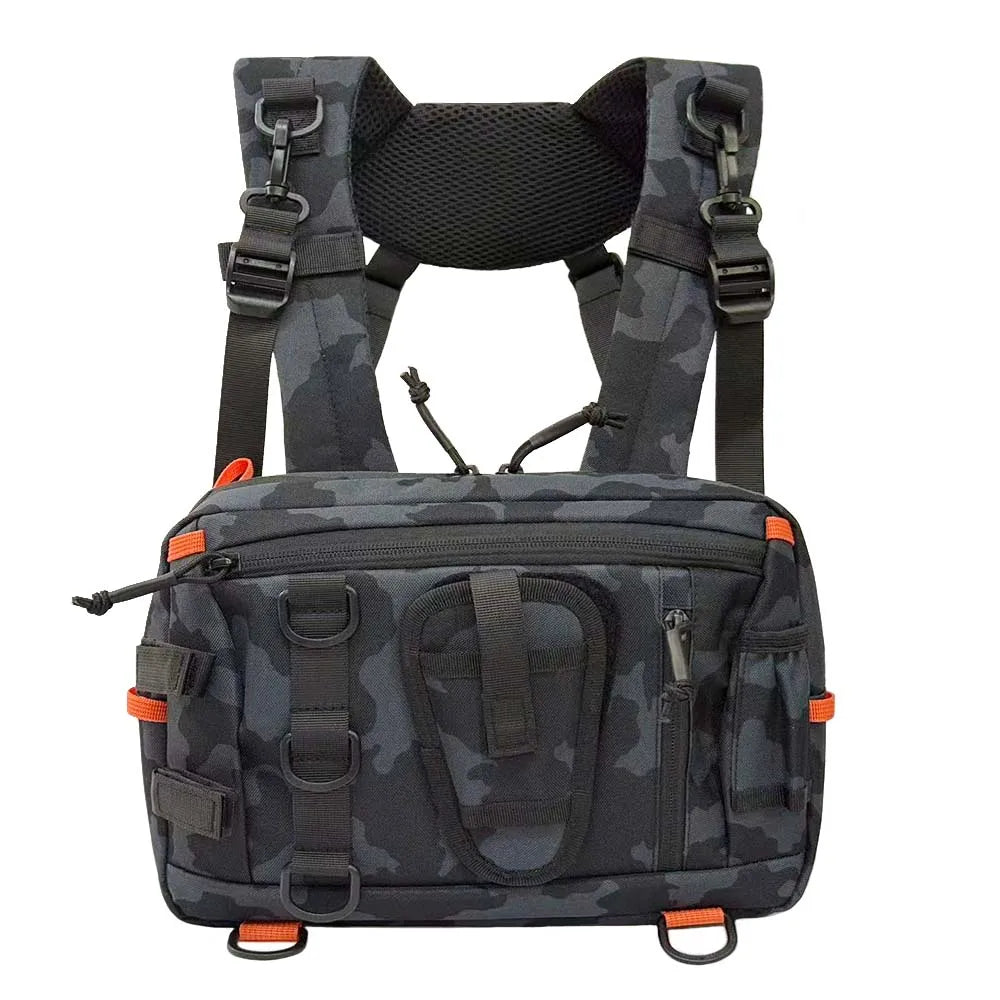 Tactical Chest Bag Multi-Functional Convenient Hiking Cycling Backpack Vest Bag Lure Fishing Bag Wholesale