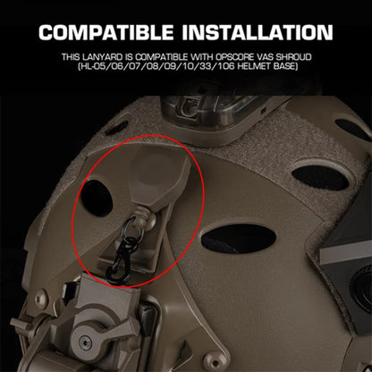 VAS NVG Base Lanyard Helmet Shroud Safety Lanyard Universal NVG Mount Anti Drop Strap Outdoor Night Gear