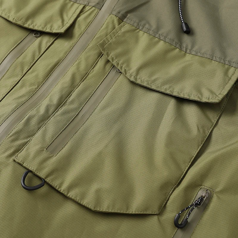 CHRLCK Men's Hiking Jacket Waterproof Camping Trekking Fishing Oilproof Jackets Outdoor Sport Windbreaker Autumn Unisex