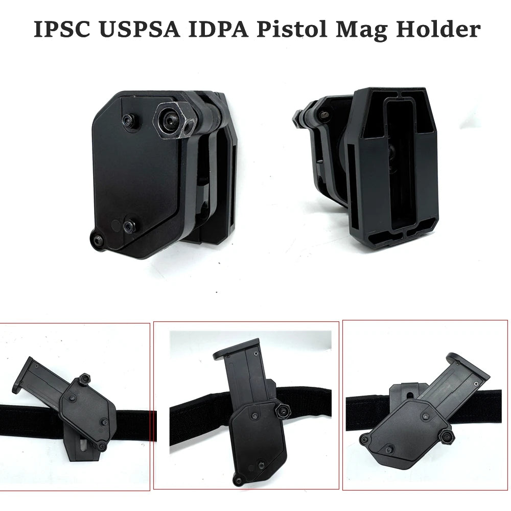 1/2/3/4Pcs Pouch Holster for Magazines 9mm 40-1 1/2 in Belt IPSC USPSA IDPA Pistol Mag Holder Rotating Competition Pouch