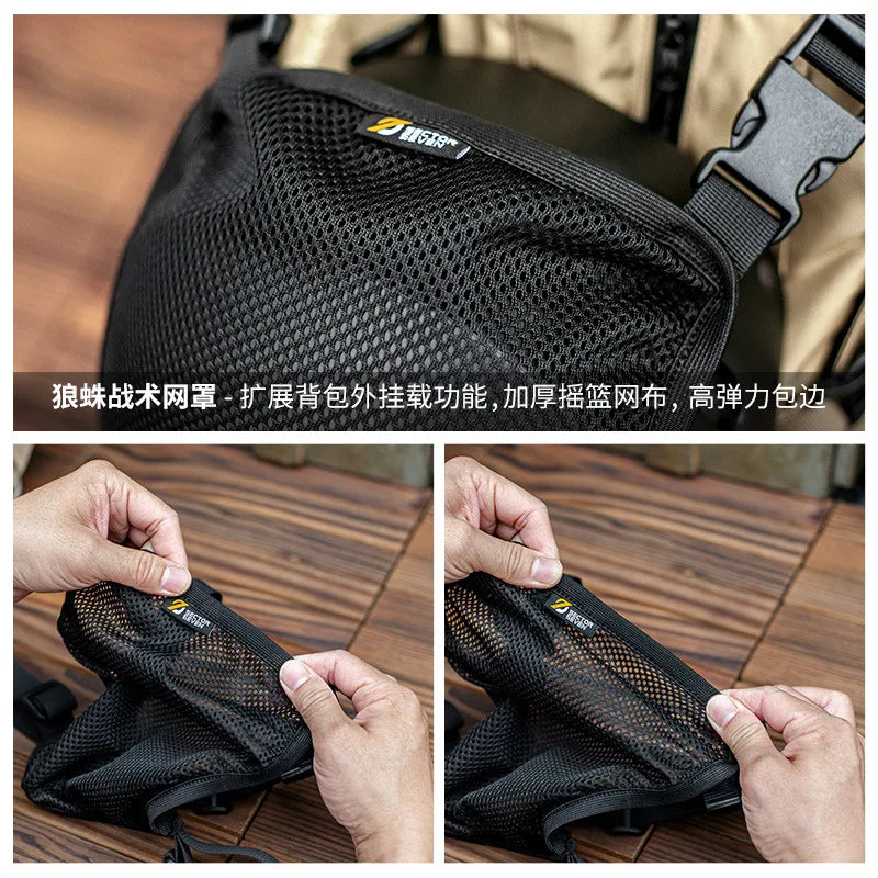 Tactical Backpack Helmet Net Cover Multi-Purpose Molle Storage Tactical Carrying Pouch for Sports Hunting Shooting Combat Helmet