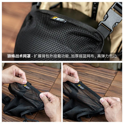 Tactical Backpack Helmet Net Cover Multi-Purpose Molle Storage Tactical Carrying Pouch for Sports Hunting Shooting Combat Helmet
