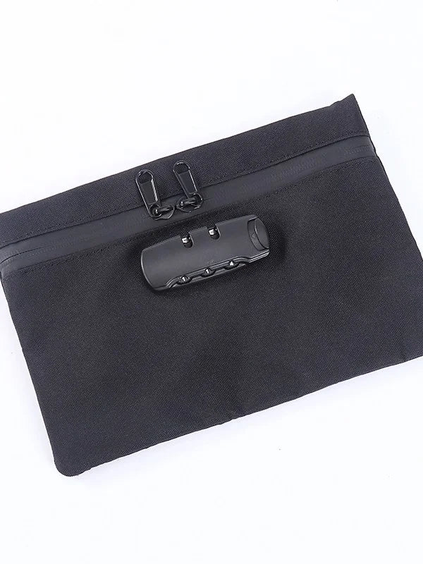Travel Storage Bag With Password Lock Files Credit Card Certificates Safe Handbag Waterproof Anti-theft Tool Kit