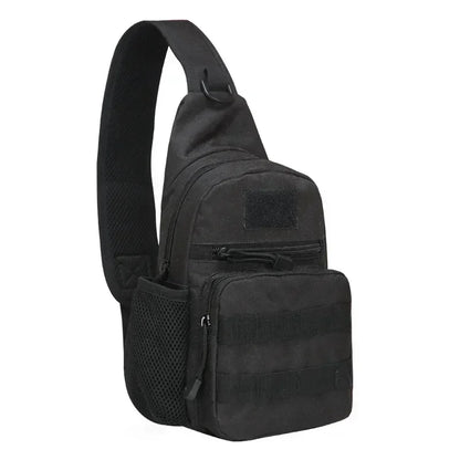 Men's Outdoor Tactical Camouflage Chest Pack Nylon Hiking Backpack Army Trekking Shoulder Bag with Molle for Hunting and Fishing