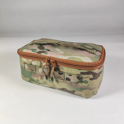 Tactical Outdoor Gas Canister Tool Storage Bag, Portable Hand‑carry Camping Cookware Organizer with Inner for Outdoor Camping