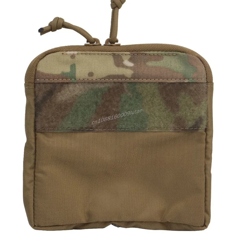 Tactical Slim Small Half Pocket Kangaroo Insert Pouch Zipper Bag FERRO STYLE Outdoor Storage DOPE Front Flap Hunting Accessories