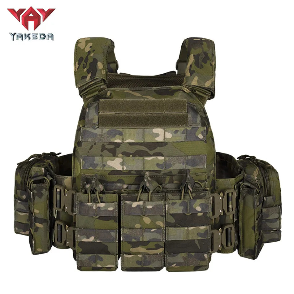 YALEDA 600D Wear-resistant Tactical Vest Training Combat Equipment Quick Release Breathable With Magazine Clip Bag Medical Pouch