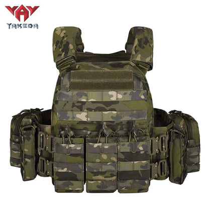 YALEDA 600D Wear-resistant Tactical Vest Training Combat Equipment Quick Release Breathable With Magazine Clip Bag Medical Pouch