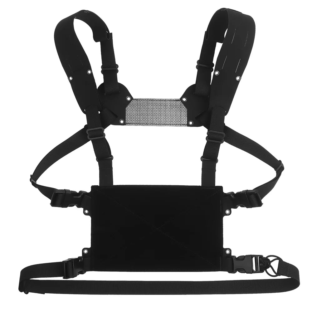 MOLLE Chest Rig Mini V2 H-type Ferro Style Lightweight Chesty Rig Tactical Vest Assault Training Plate Carrier Front Flaps Adapt