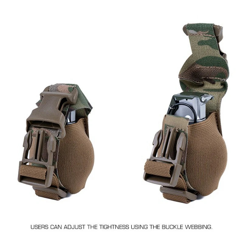 Tactical M67 Grenade Pouch Flexible Storage Bag Plate Carrier Molle Mini Elastic Fixed Pocket Grenade Holder Tool Bag