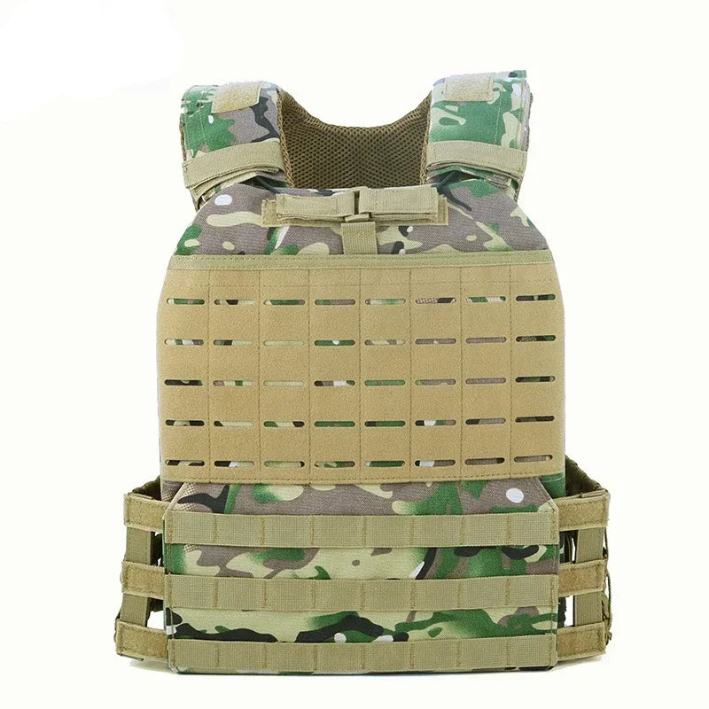Tactical Adjustable Vest Hunting Airsoft Molle Waistcoat Hiking Assault Plate Carrier Vest Hunting Protect Outdoor Equipment