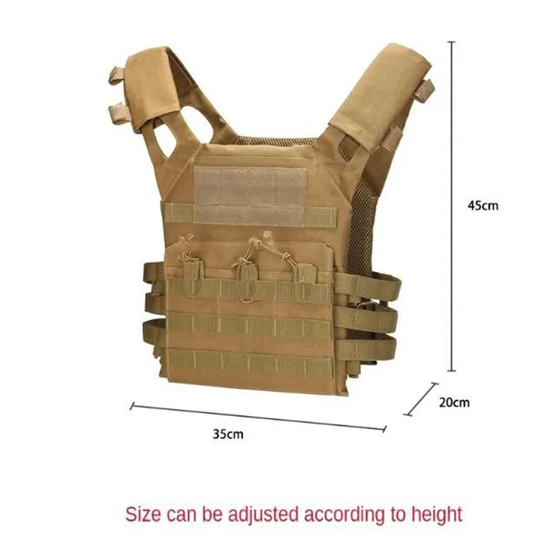 JPC Molle Plate Carrierr Lightweight Tactical Vest With EVA Foam Board CS Game Jungle Security Equipment Wearing Hunting Vest